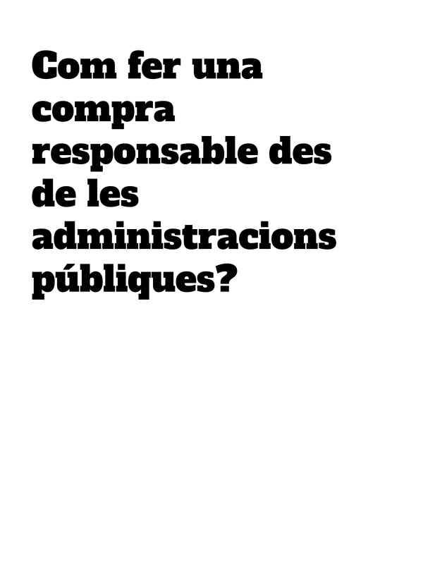 Com fer una compra responsable des de les administracions públiques?