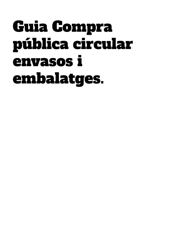 Compra pública circular envasos i embalatges