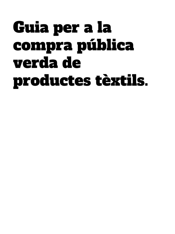 Guiam per a la compra pública verda de productes tèxtils