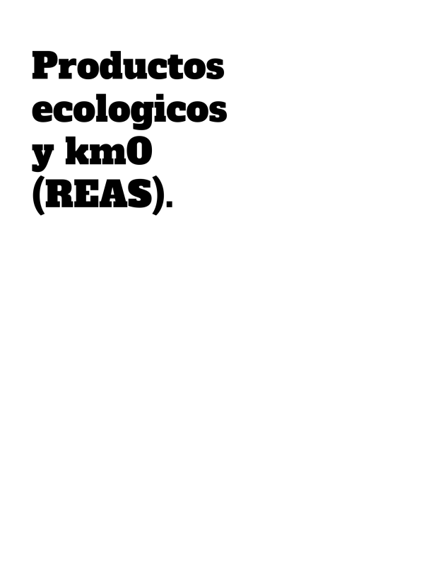 Productos ecologicos y km0