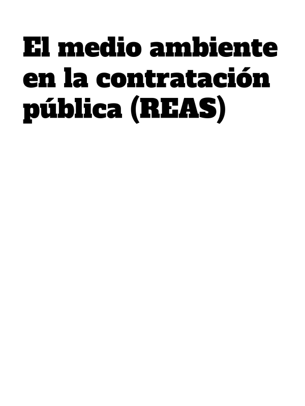 El medio ambiente en la contratacion publica