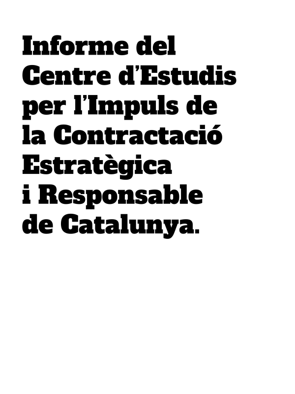 Informe Centre Estudis Contractació Estratègica i Responsable de Catalunya (maig 2025)