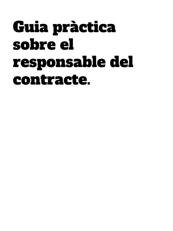 Guia pràctica sobre el responsable del contracte