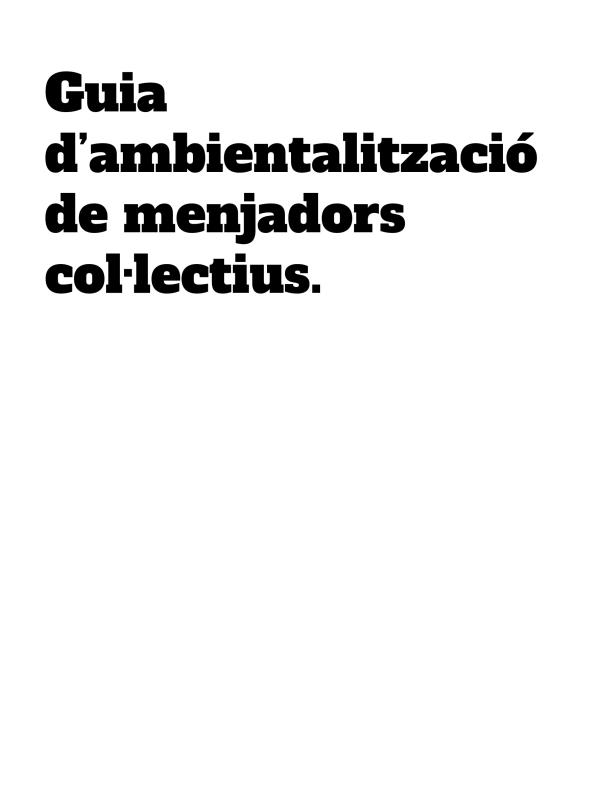 Guia d'ambientalització de menjadors col.lectius