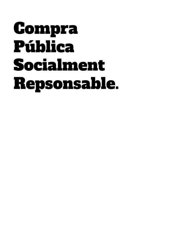 Compra Pública Socialment Responsable