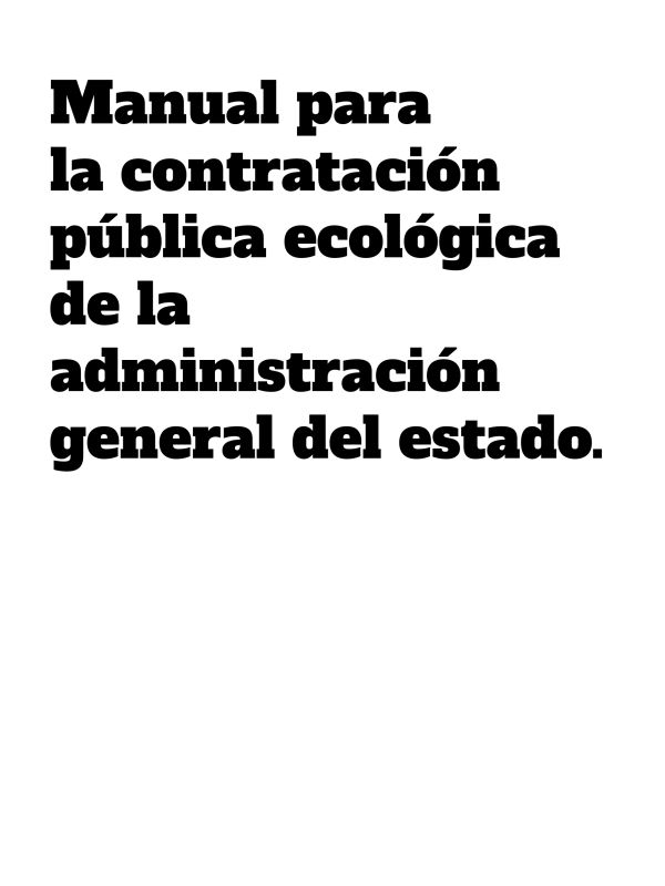 Manual para la contratacion publica ecologica
